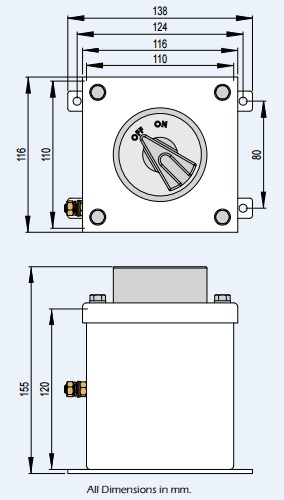 Stainless Steel Control Station - Double Pole Changeover - Walsall LCS103-104